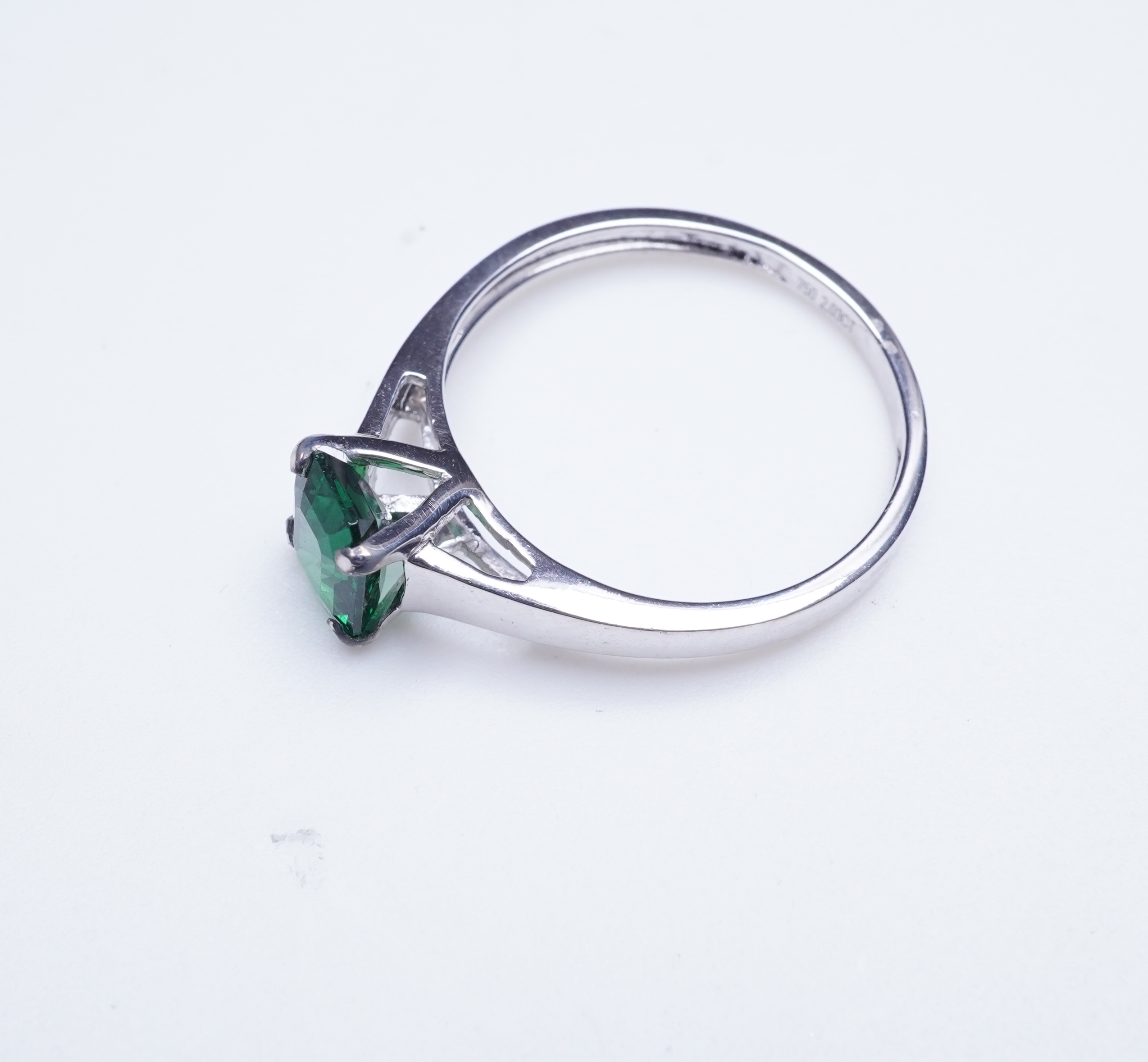 A tsavorite garnet ring